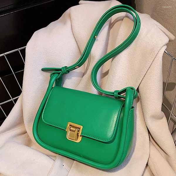 

evening bags solid color pu leather flap shoulder crossbody for women fashion women's designer small zipper handbag female armpit bag