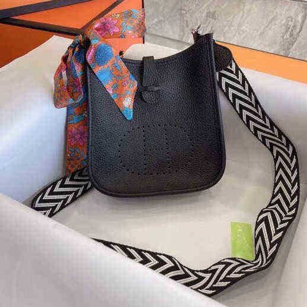 

factory designer hremes shoulder bags bag evelynn original edition women handbags and versatile casual first layer cowhide bucket litchi pat