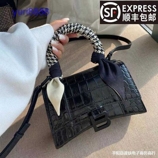 

hourglass bag balenciga shoulder s price premium bag 2022 fashion new b women's crocodile hourglass leather on