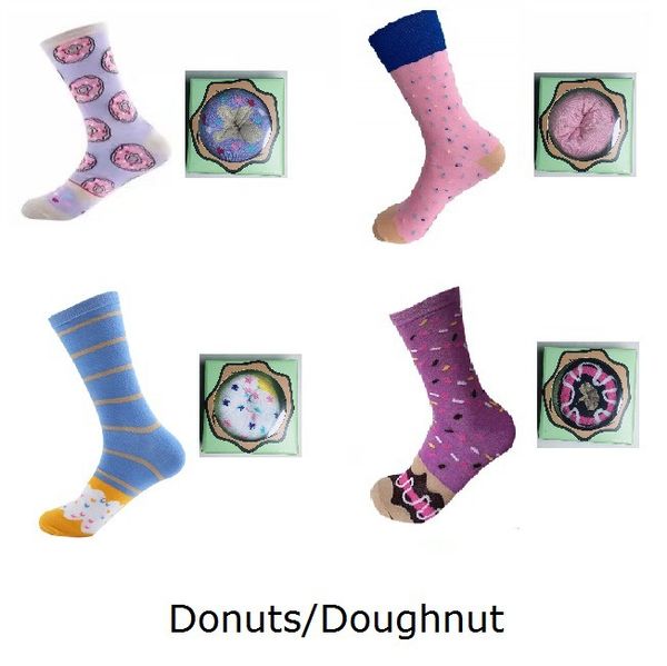 

women men's socks cottondonut doughnut women's harajuku happy funny socks, Pink;yellow