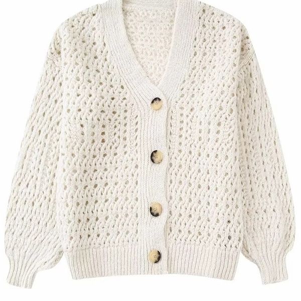 

womens knits tees traf knitted sweater cardigan female long sleeve button up cardigan women autumn winter beige oversize cardigan woman 2209, White