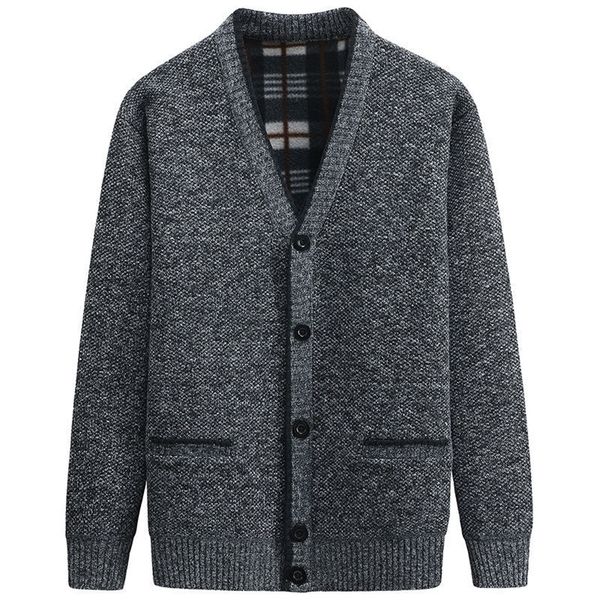 

men's sweaters cardigan autumn winter thick v neck knitted sweater coats causal warm fashion s clothing 220927, White;black