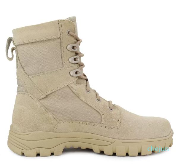 

boots tactical boots men 's military outdoor breathable desert motorcycle leather, Black