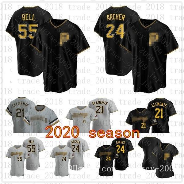 

college wear pittsburgh 2020 pirates chris archer corey dickerson josh bell cole tucker jameson taillon jung kuhl honus wagner clemente base, Black