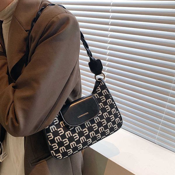 

evening bag s high class women's 2022 autumn new model this year's net red texture ins small crowd design one shoulder armpit y220