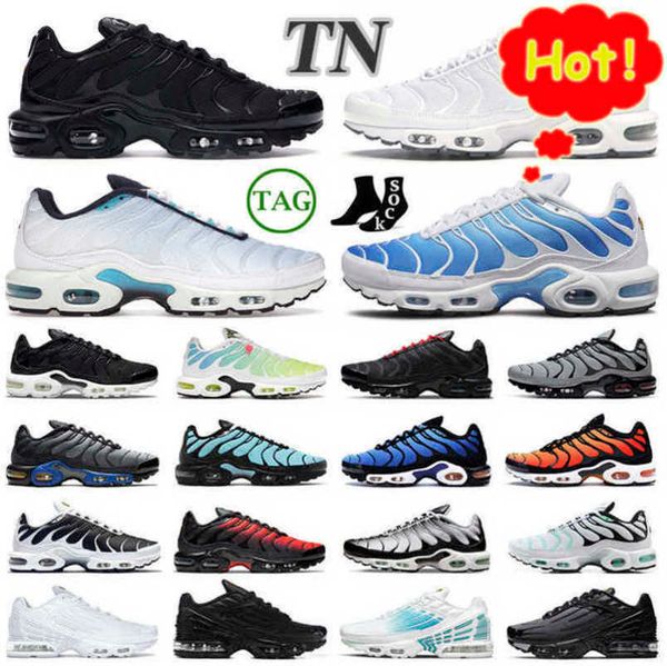 

2022 tn plus men women running shoes triple black white sky hyper blue smoke grey zebra bat pimento metallic pewter persian violeta28i