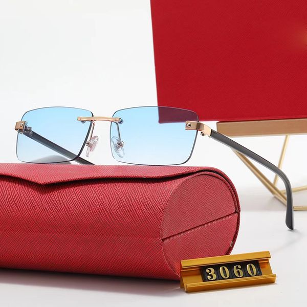 

sun glasses carti sun fashion ins net red same men and women metal sunshade rimless decorative prescription luxury panther, White;black