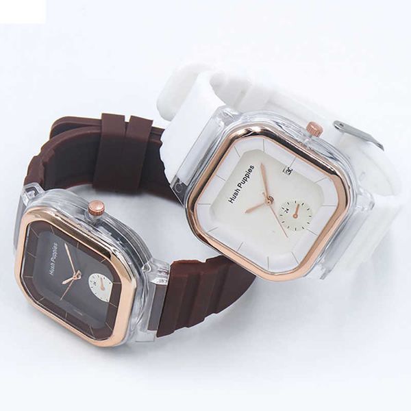 

women's fashion color rubber ladies watch strap silicone square dial children student quartz women watches 0926, Slivery;golden