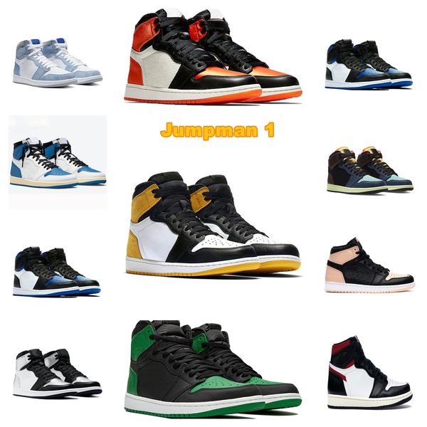 

designer jumpman 1 casual shoes high-mens womens sneaker 35 style sneakers, Black