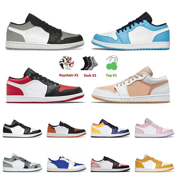 

fragment x ts jorden basketball shoes 1 1s low reverse mocha royal yellow stage haze tropical twist unc white tan men women jordens retro