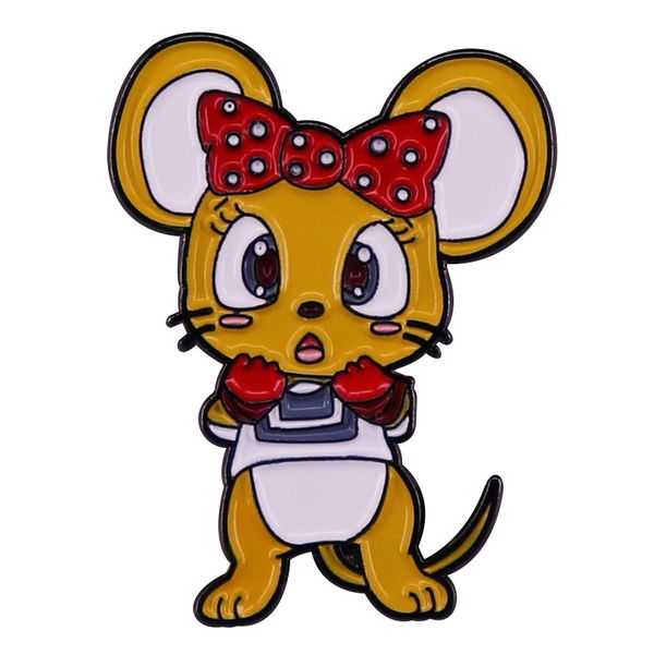 

other fashion accessories cute anime mouse enamel pins collect metal cartoon brooch backpack hat bag collar lapel badges fashion jewelry gif, Silver