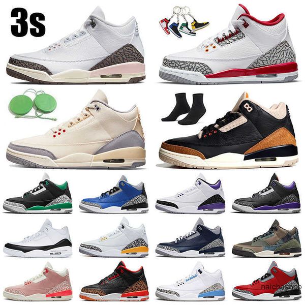

big size us 13 neapolitan 3 3s trainers basketball shoes womens muslin shady unc georgetown patchwork men sneakers sports cardinal red jorde, Black