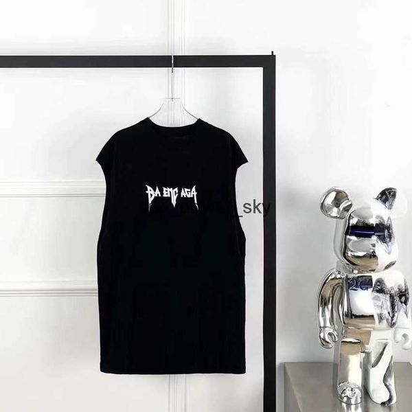 

mens t-shirts designer fashion balencaigass tee summer men women's kam shoulder sleeve t-shirt paris basketball hip hop dance sports sl, White;black