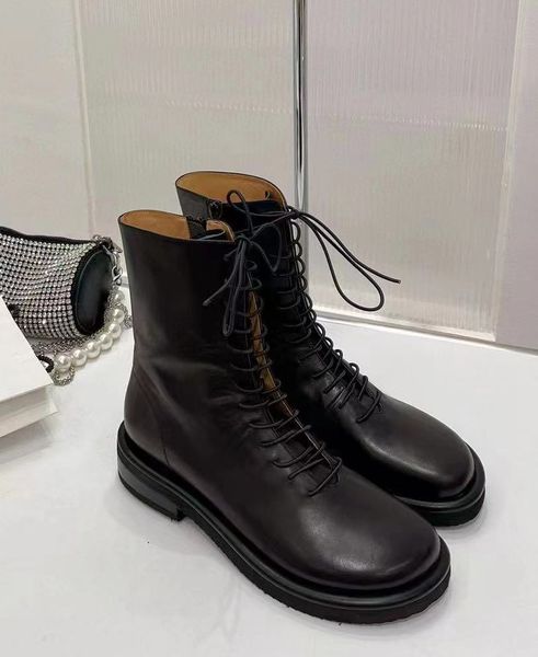 

casual shoes 2022 new women's boots autumn and winter square toe low-heel heel mid-calf boot, Black