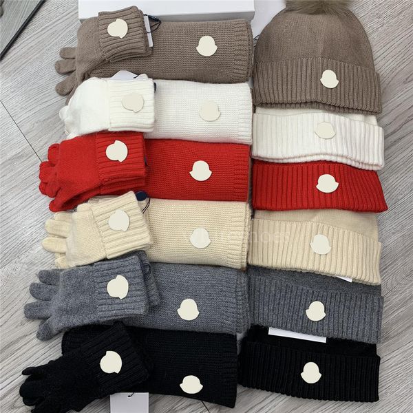 

winter windproof scarves designer wool knitted beanie outdoor skiing warm gloves men women high grade beanie, Blue;gray