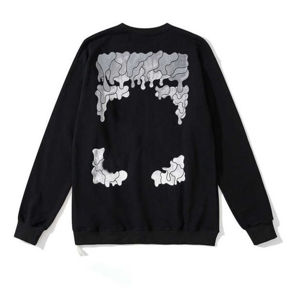 

women's luxury fashion pullover sweatshirts brand offs hoodies women sweater men arrow letter print black white street trend coat jack