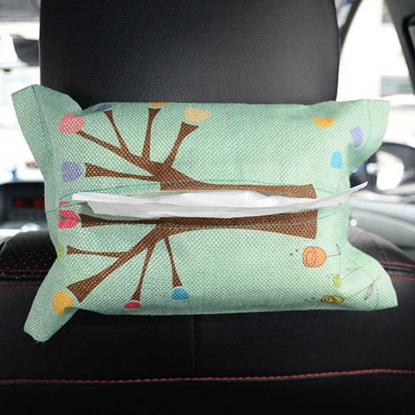 

new 1pc tissue box covers car tissue holder cute cartoon back hanging container napkin bag holder box case pouch