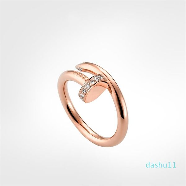 

2021 designer rings classic luxury designer jewelry women rings nail ring titanium steel gold-plated never fade not252m, Silver