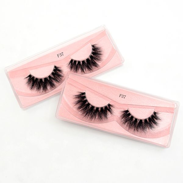

2 pairs 3d mink eyelashes cruelty-transparent strip lashes reusable makeup eyelashes set