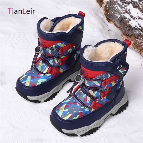 

boots winter kids for boys snow children shoes fashion comfortable keep warm child chaussure enfant 220924, Black;grey