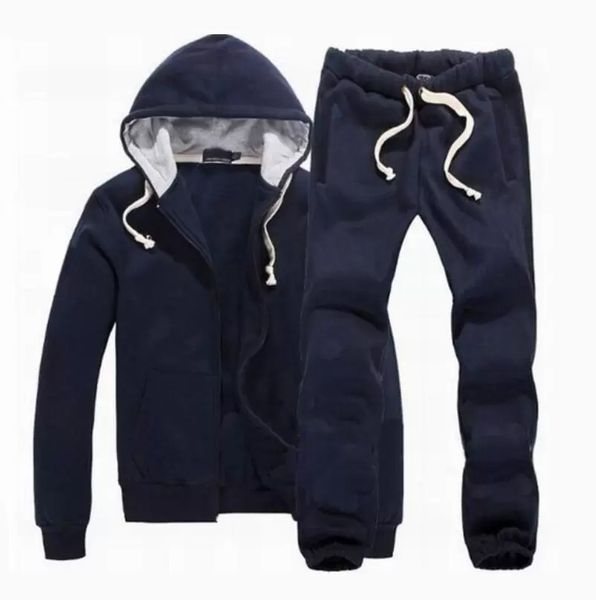 

2022 new men tracksuit winter hood jacket pants sweatshirts 2 piece set hoodies sporting suit sports coat sportswear, Gray