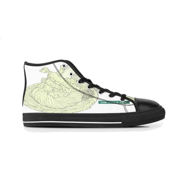 

custom shoes classic canvas high cut skateboard casual triple black accept customization uv printing rubber mens womens sports sneakers
