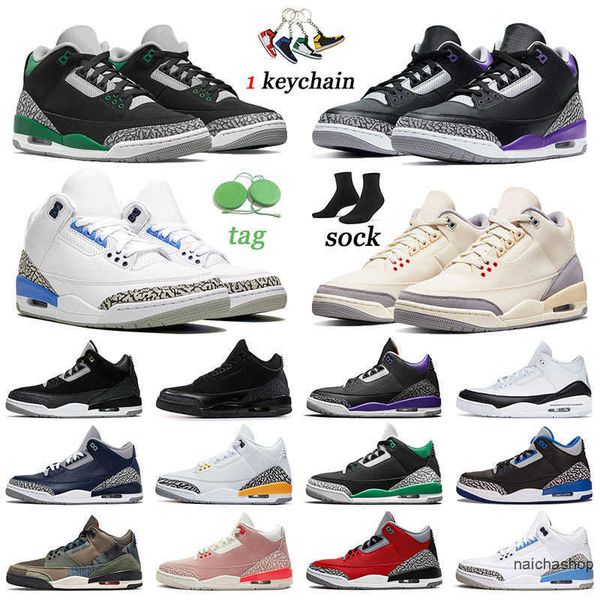 

2022 bred patent basketball shoes neapolitan jumpman 3 kumquat muslin dark iris shady unc cardinal red outdoor desert elephant 3s women jord, Black