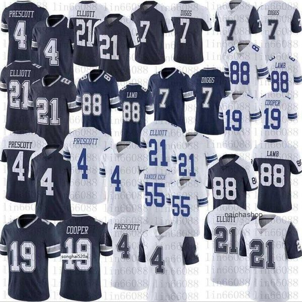 

jersey men football 4 dak prescott 21 ezekiel elliott 11 micah parsons leighton vander esch 19 amari cooper 88 ceedee lamb 7 trevon diggs st, Black;red