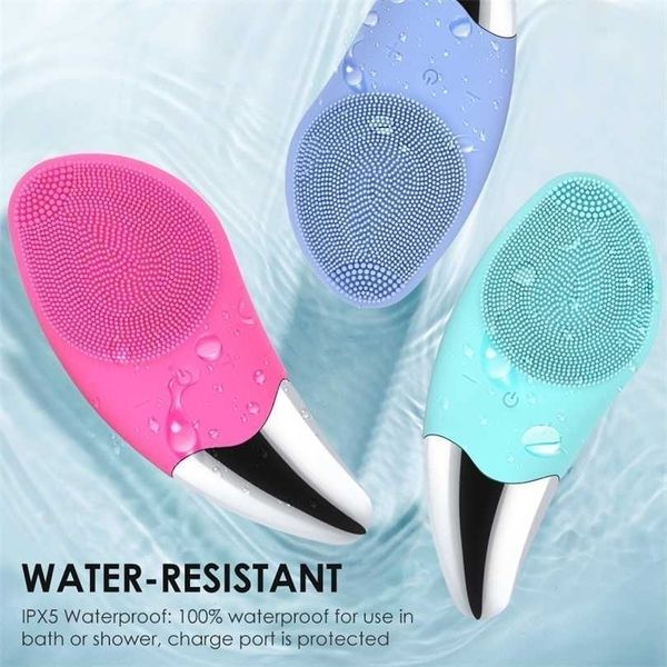 

cleaning tools accessories mini electric cleansing brush silicone sonic face cleaner deep pore skin massager device 220926