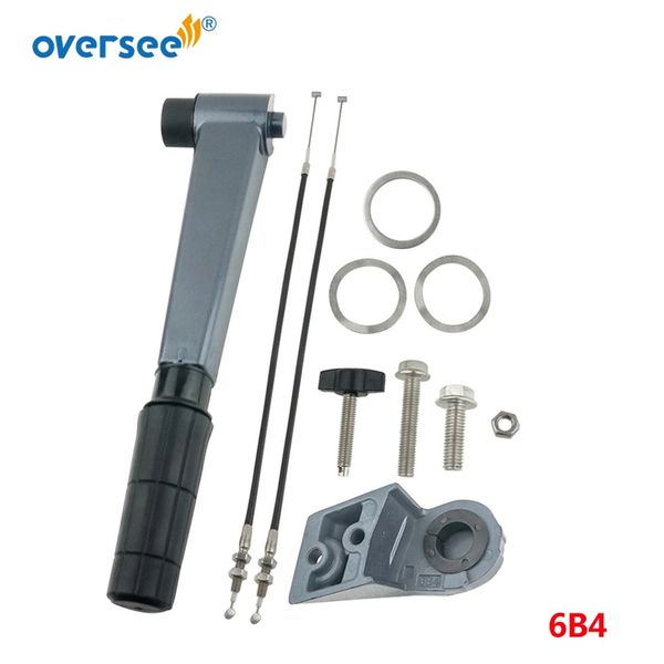 

6b4-42111-00-4d parts outboard throttle handle assy with cable for yamaha outboard motor 9.9hp 15hp 2 stroke 6b3 6b4
