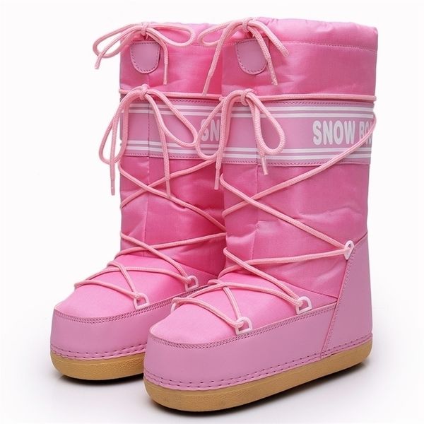 

boot waterproof winter shoes snow platform keep warm ankle with thick space skiing botas mujer 220924, Black