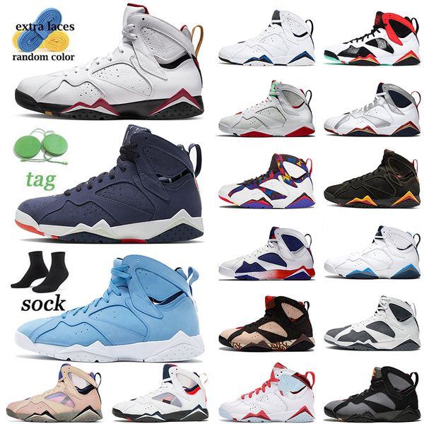 

jumpman 7 7s basketball shoes 2022 with socks women mens cardinal sapphire citrus pantone quai 54 black white green outdoors sports trainers