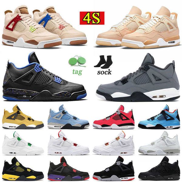 

jumpman 4s off mens woman basketball shoes 2022 new fashion white oreo shimmer vintage sail beige wild things womens jumpman4s sports og des, Black