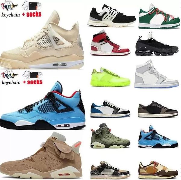 

travis scotts women men designer casual shoes jumpman 1 white black ts cactus jack 4 5 6 sail low fragment university blue green with socks