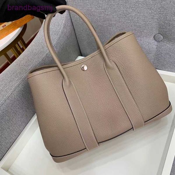

bag herme 2022 new togo cowhide women's bag single shoulder tote versatile garden portable shopping bucket l0my