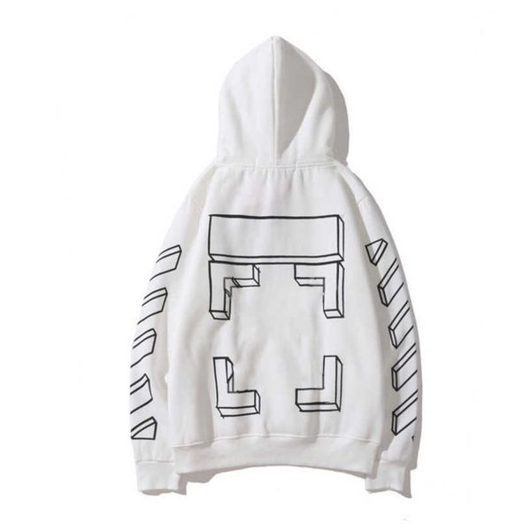 

luxury men's fashion jackets sweatshirts brand offs pullover tees hoodies women sweater men arrow cross letter print black white hoodie, Black;brown