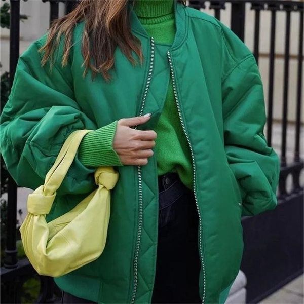 

women's jackets traf women jackets coats female green jacket oversized bomber jacket winter coats women bf padded parka chic zipper str, Black;brown