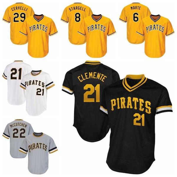 

2022 baseball jerseys roberto clemente francisco cervelli willie stargell starling marte kent tekulve joe musgrove josh bell stitched baseba, Blue;black