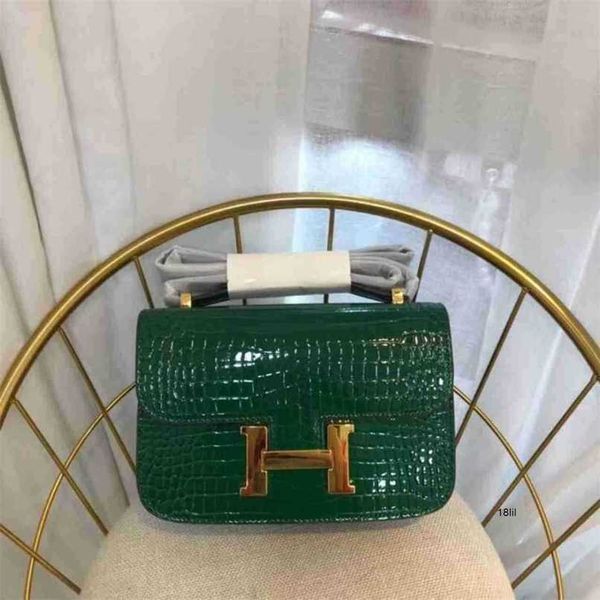

herme constanc women bags fashion small square one shoulder oblique span crocodile tofu stewardess kangkang