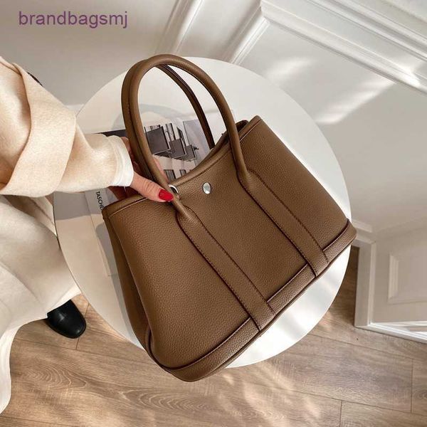 

bag herme girl 2022 new fashion litchi pattern versatile one shoulder crossbody large capacity handheld tote