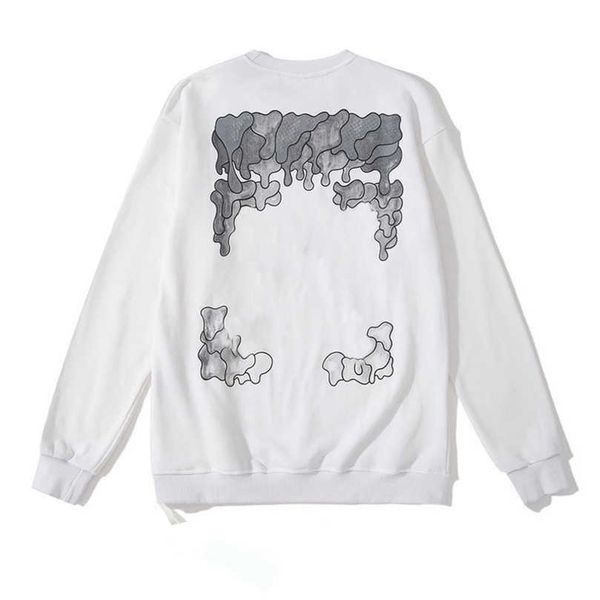 

women's luxury fashion sweatshirts offs brand pullover shirts men arrow letter print hoodies classic women o-neck black white sweater