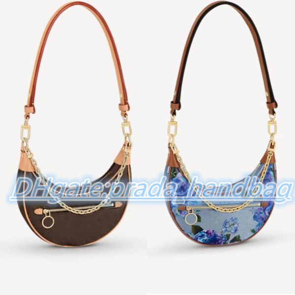 

luxury m81098 loop half moon bag leather tote pochette clutch shoulder latest gold chain handbag designer women's men wallets classic o