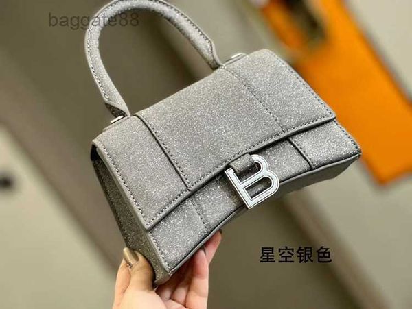 

b 2022 designer leather bags bbbalencaig'as hourglass home bag female crocodile pattern fashion versatile one shoulder messenger handba
