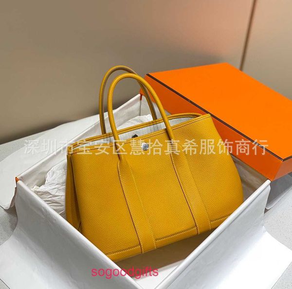 

h ermes handbags garden party bags women crossbody designer tote handbags 2023 wax thread manual leather 30 baghhs with real logo