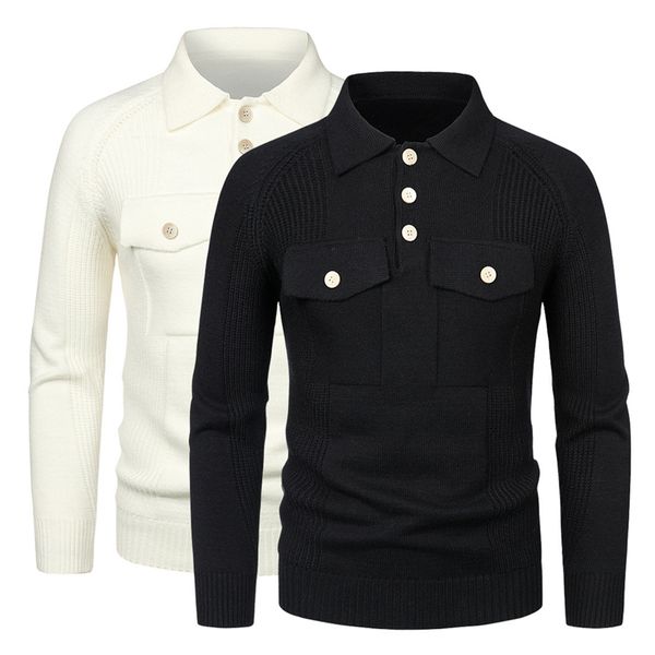 

men's sweaters winter fashion large size pullovers autumn hanbok warm shirts retro clothing knitting 220927, White;black