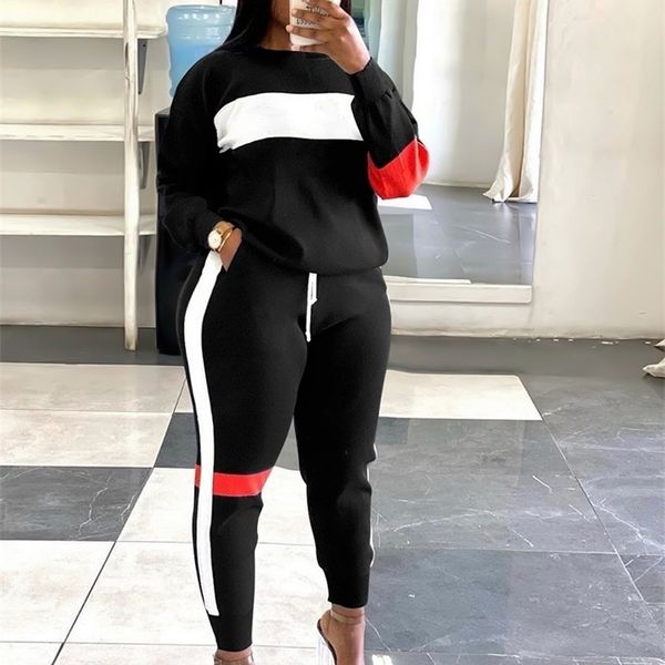 

women's tracksuits cm.yaya active two 2 pieces set for women fall winter fitness outfit pullover sweatshirt jogger pants sporty street, Gray