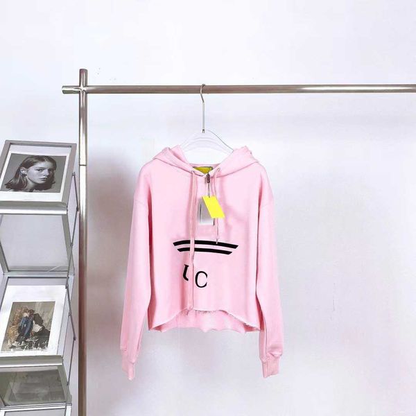 

women's hoodies & sweatshirts live broadcast goods autumn and winter women's short sweater flocking hooded top, Black