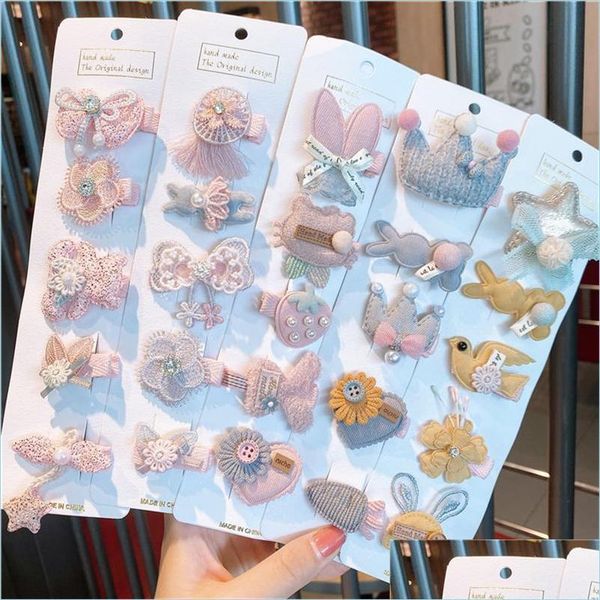 

hair clips barrettes baby headwear hair clips fabrics bow flowers love heart barrettes girl children cute hairpin accessories clamp dhxyl, Golden;silver