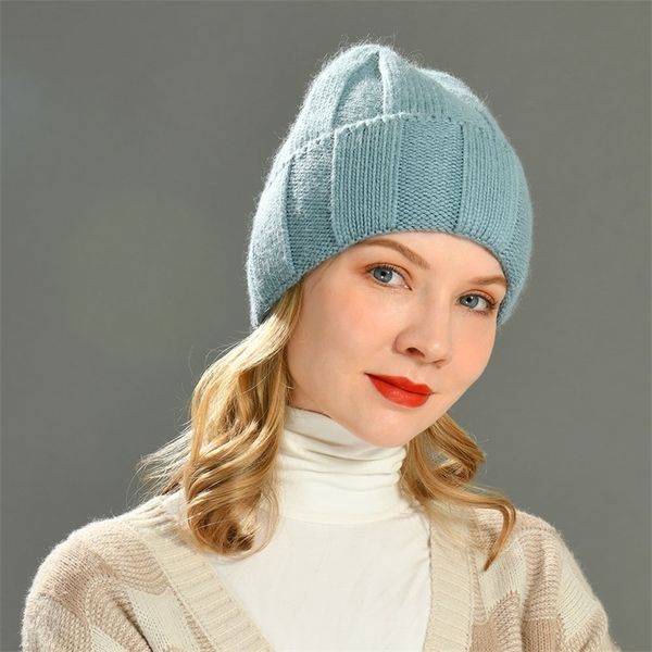 

beanieskull caps wide brim hats bucket hats winter hat solid color soft beanies women warm wool hat striped cuffed cashmere knitted skullies, Blue;gray