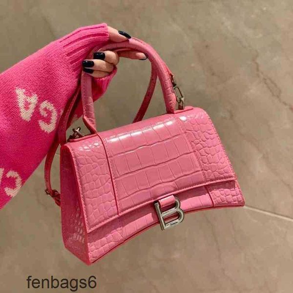 

balenciga purses bag classic bags hourglass women leather crocodile pattern messenger fashion one shoulder flip small square 10 ct4e